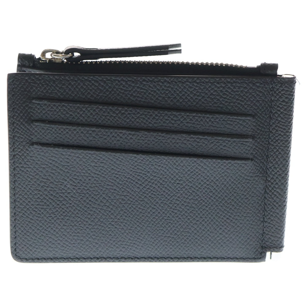 Maison Martin Margiela(メゾンマルタンマルジェラ) 二つ折り財布 レザーミニクリップウォレット 4ステッチカードケース ブラック SA1UI0018 P4745 レディース
