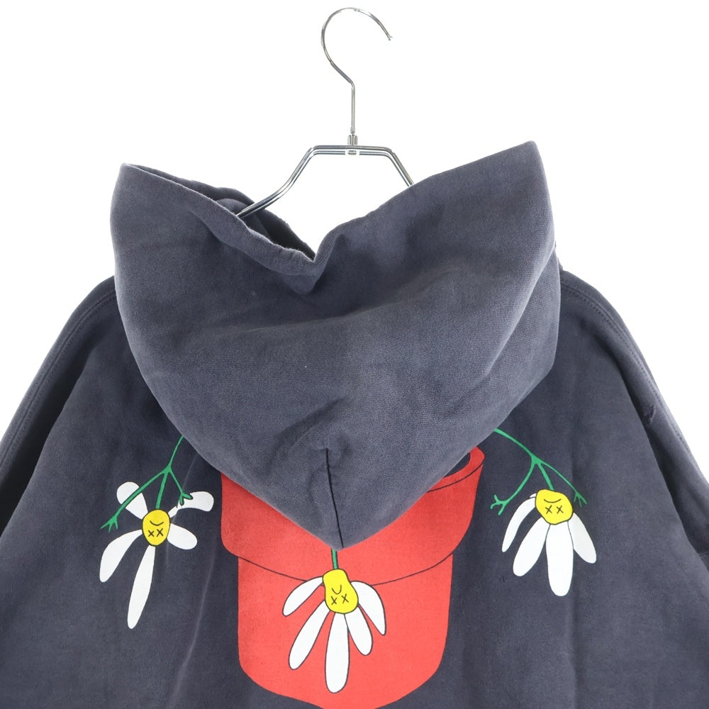 SAINT MICHAEL(セントマイケル) 25AW×DE LA SOUL DLS_HOODIE SM-HR1-0000-C19 デラソウル ダメージ加工スウェットプルオーバーパーカー グレー