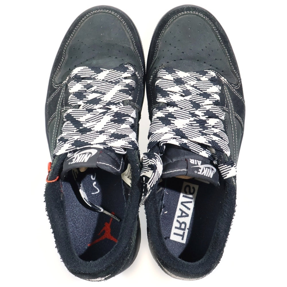 NIKE(ナイキ) ×TRAVIS SCOTT AIR JORDAN 1 LOW OG SP BLACK PHANTOM DM7866-001 エアジョーダン1 ブラックファントム ローカットスニーカー ブラック US9.5/27.5cm