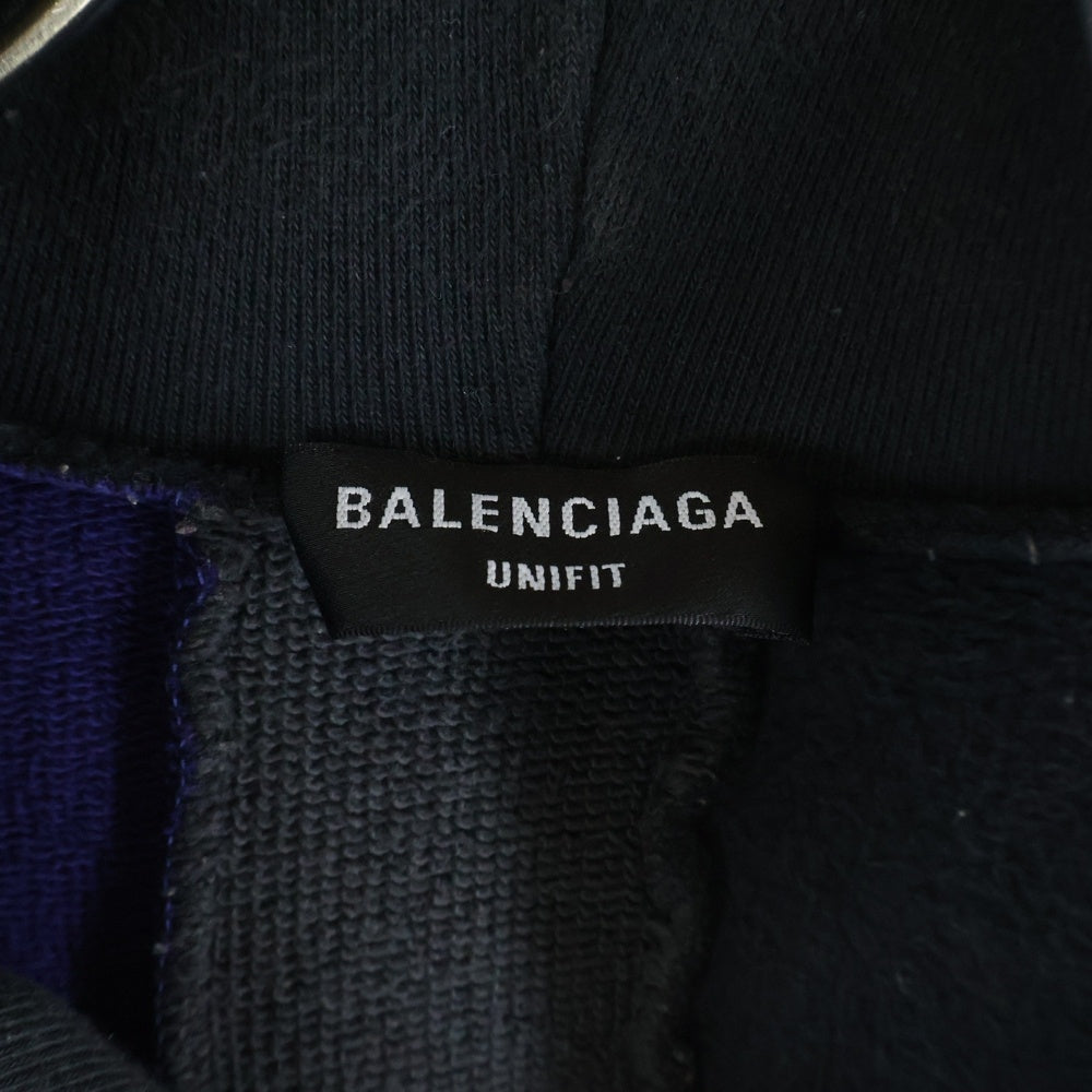BALENCIAGA(バレンシアガ) 21SS Cut-Up Hoodie 661594 TKVB3 青山限定 カットアップフーディ スウェットパーカー マルチ