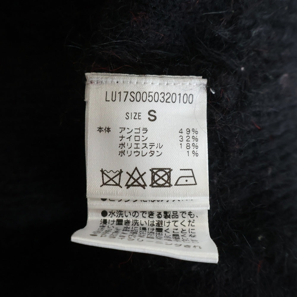 Lui's(ルイス) 17AW アンゴラニット セーター ブラック/レッド LU17S0050320100