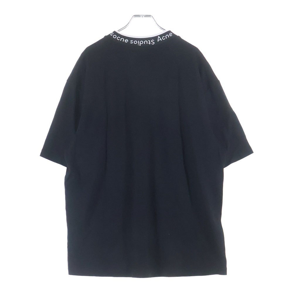 Acne Studios(アクネ ストゥディオズ) EXTORR LOGO RIB エクスター ネックロゴ 半袖Tシャツ BL0221 ブラック
