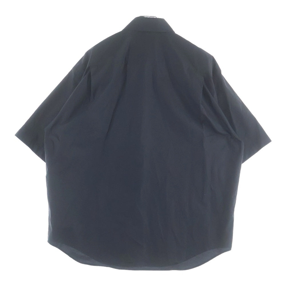 BALENCIAGA(バレンシアガ) フロントロゴ刺繍 半袖シャツ JP57 2025 00343 ブラック