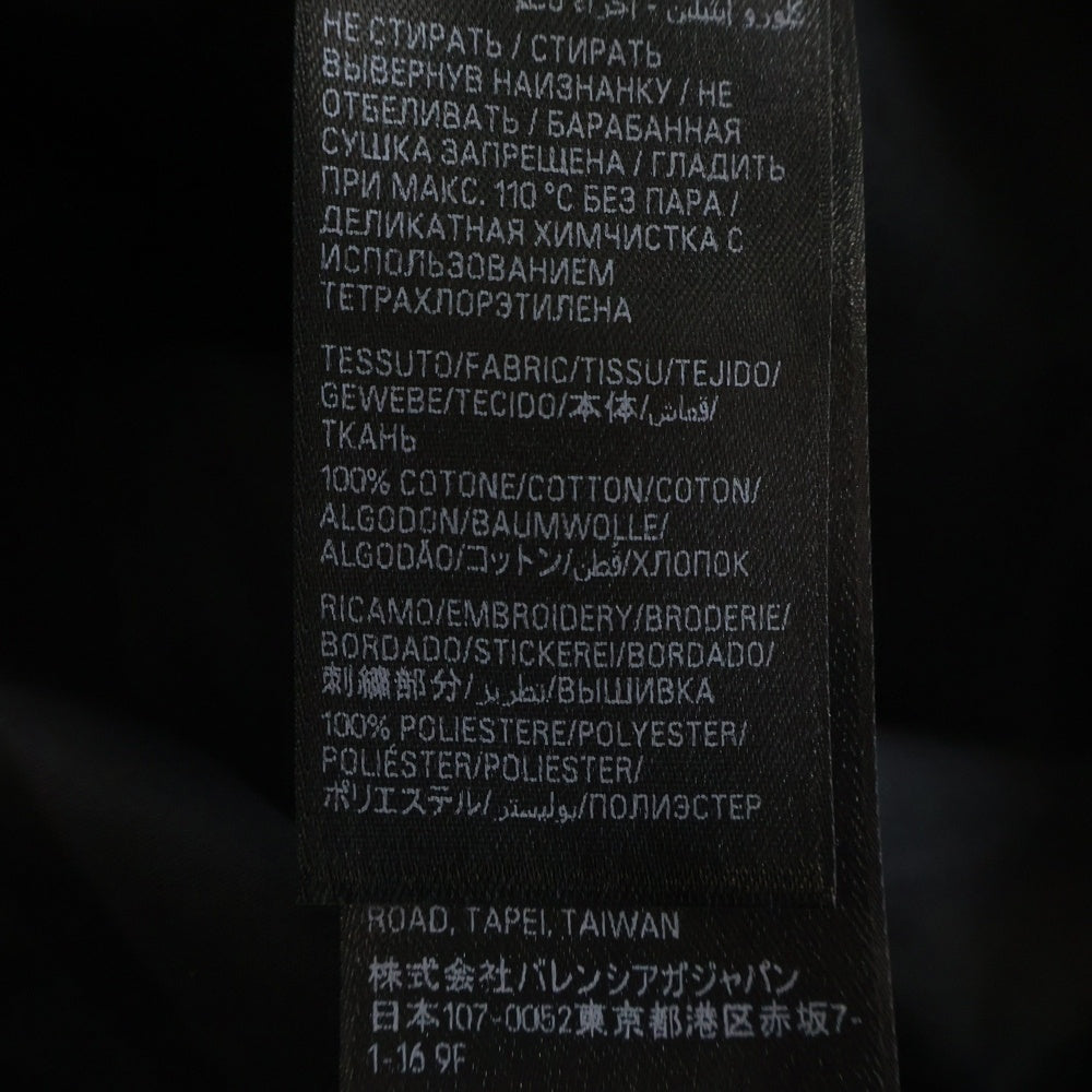 BALENCIAGA(バレンシアガ) フロントロゴ刺繍 半袖シャツ JP57 2025 00343 ブラック