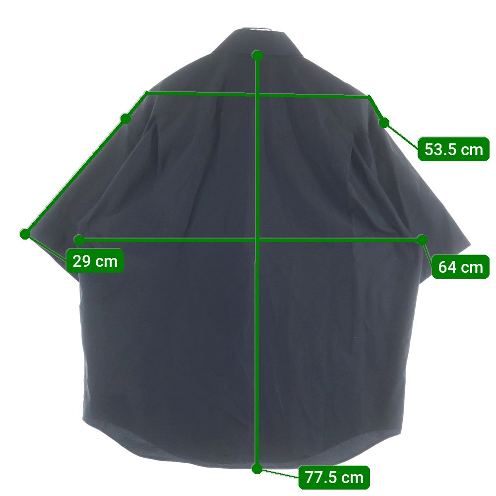 BALENCIAGA(バレンシアガ) フロントロゴ刺繍 半袖シャツ JP57 2025 00343 ブラック