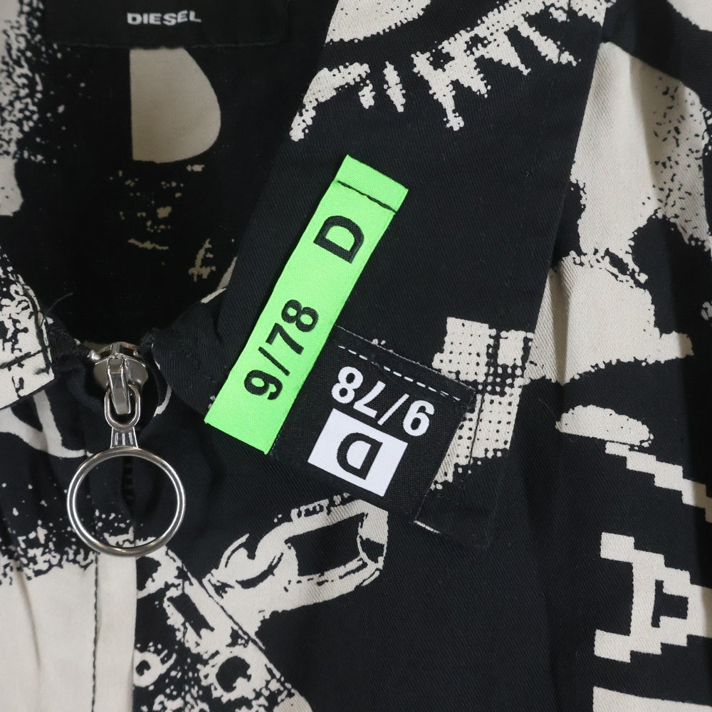 DIESEL(ディーゼル) ジップアップ ポケット 長袖シャツ リヨセル 総柄