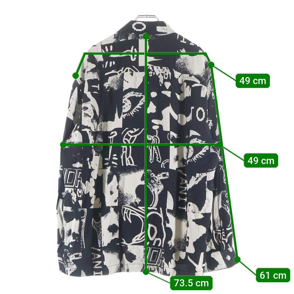 DIESEL(ディーゼル) ジップアップ ポケット 長袖シャツ リヨセル 総柄