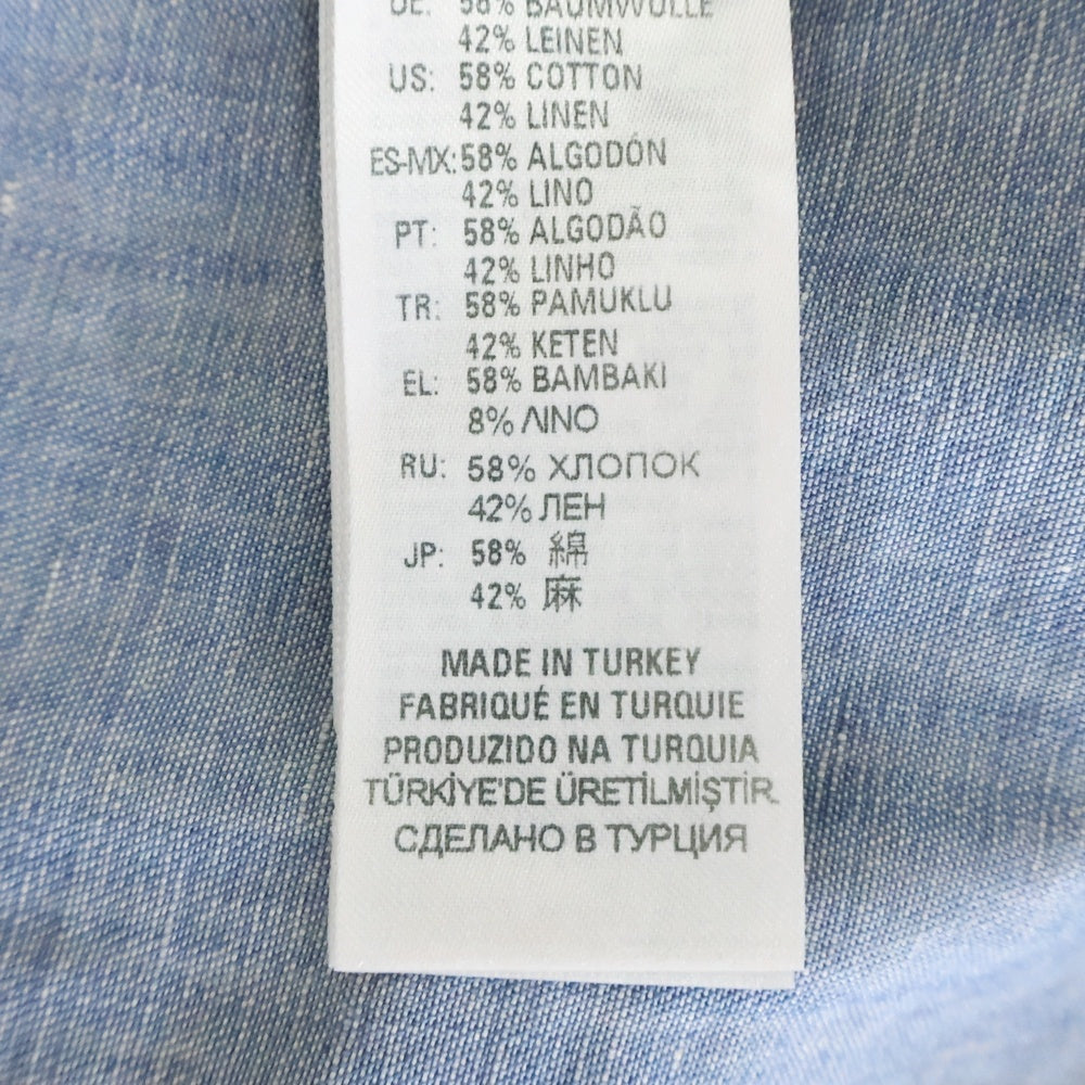 DIESEL(ディーゼル) デニム 長袖シャツ コットン リネン ライトブルー