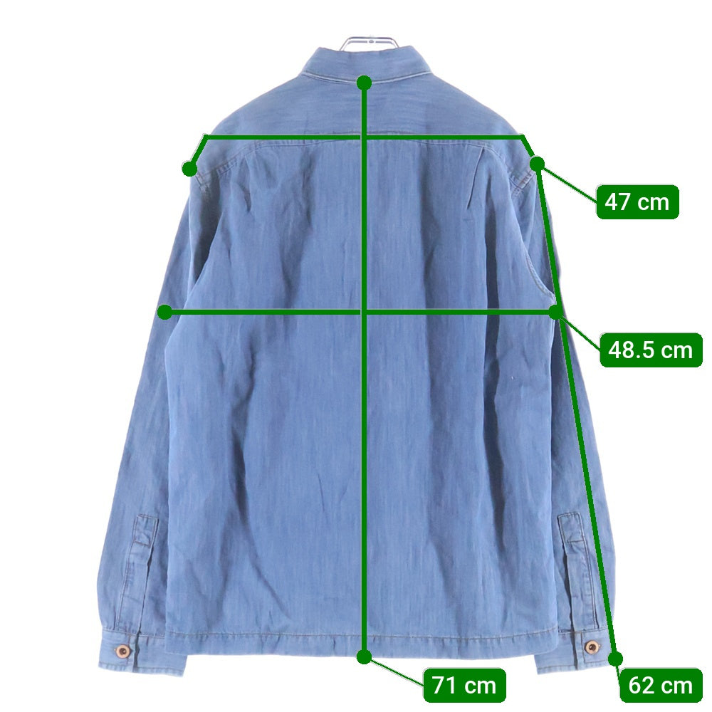 DIESEL(ディーゼル) デニム 長袖シャツ コットン リネン ライトブルー