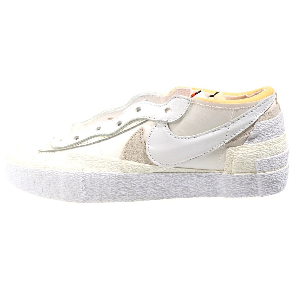 NIKE(ナイキ) ×SACAI BLAZER LOW WHITE PATENT LEATHER DM6443-100 サカイ ブレイザー パテント レザーローカットスニーカー ホワイト US10.5/28.5cm
