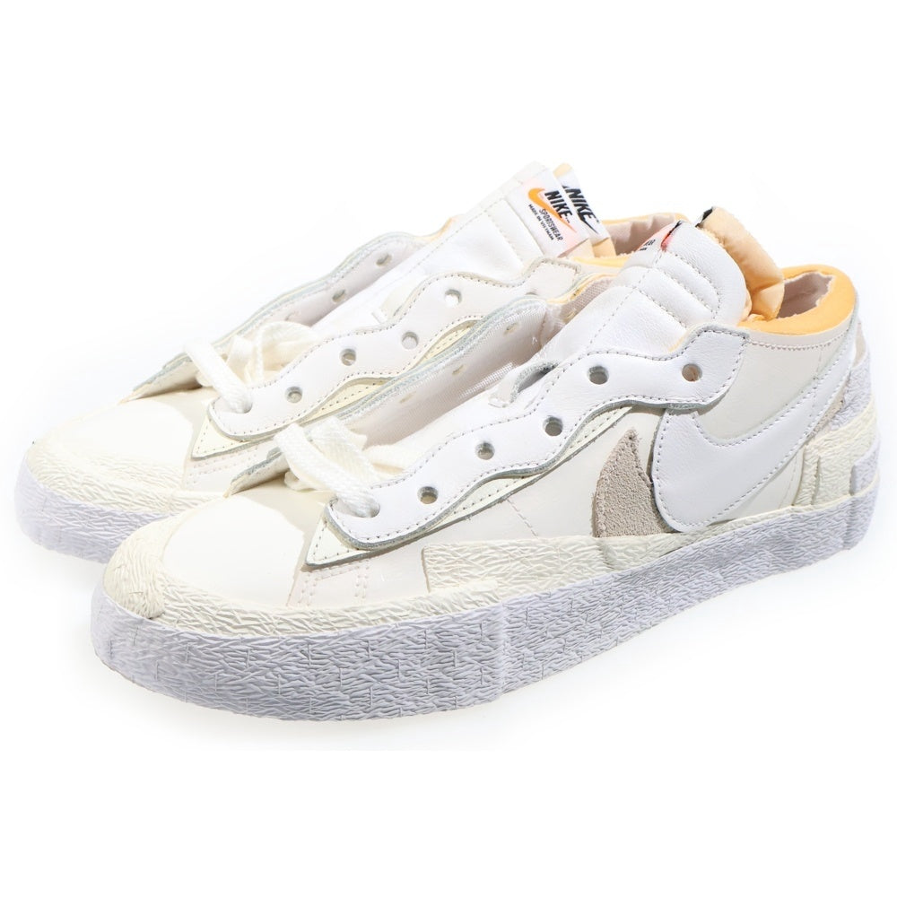 NIKE(ナイキ) ×SACAI BLAZER LOW WHITE PATENT LEATHER DM6443-100 サカイ ブレイザー パテント レザーローカットスニーカー ホワイト US10.5/28.5cm