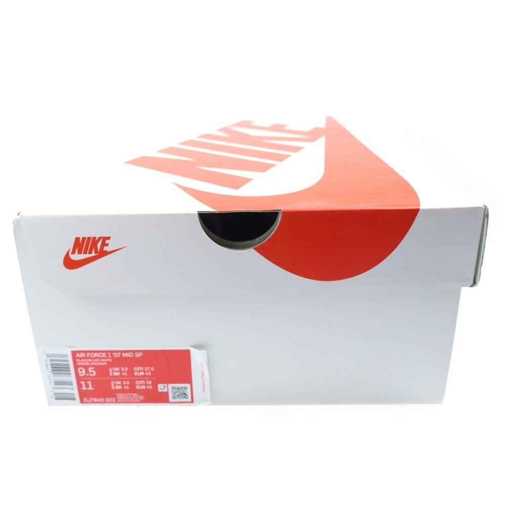 NIKE(ナイキ) ×STUSSY AIR FORCE 1 MID DJ7840-002 ステューシー エアフォース1 ミッドカットスニーカー ホワイト/ブラック US9.5/27.5cm