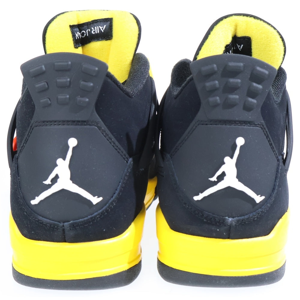 NIKE(ナイキ) AIR JORDAN 4 RETRO THUNDER DH6927-017 エアジョーダン 4 レトロ サンダー ハイカットスニーカー ブラック/イエロー US9.5/27.5cm