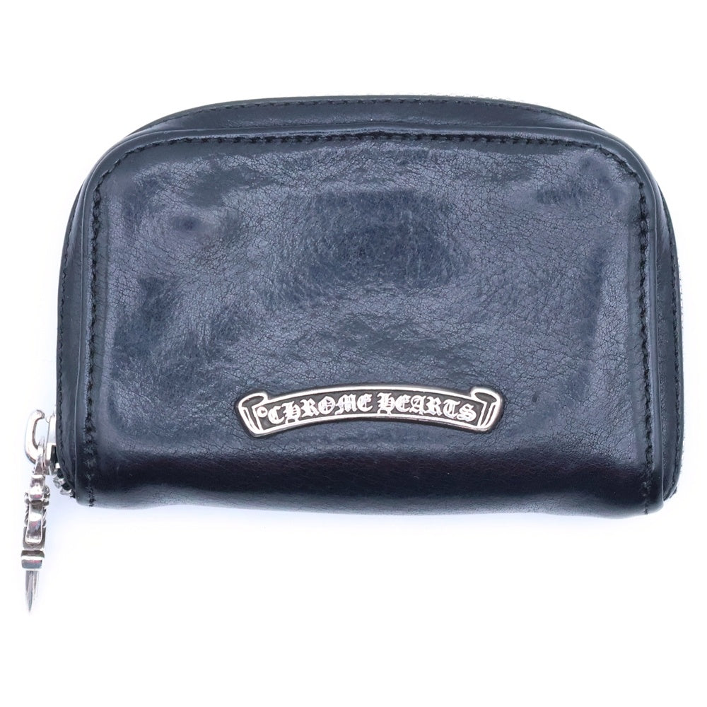 CHROME HEARTS(クロムハーツ) COIN CASE コインケース ダガーラウンドジップレザーコインケース ブラック