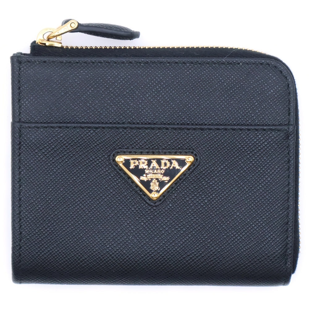 ✨PRADA プラダ サフィアーノレザー ラウンドジップ コンパクト ウォレット PRADA(プラダ) サフィアーノレザー トライアングルロゴラウンドジップ