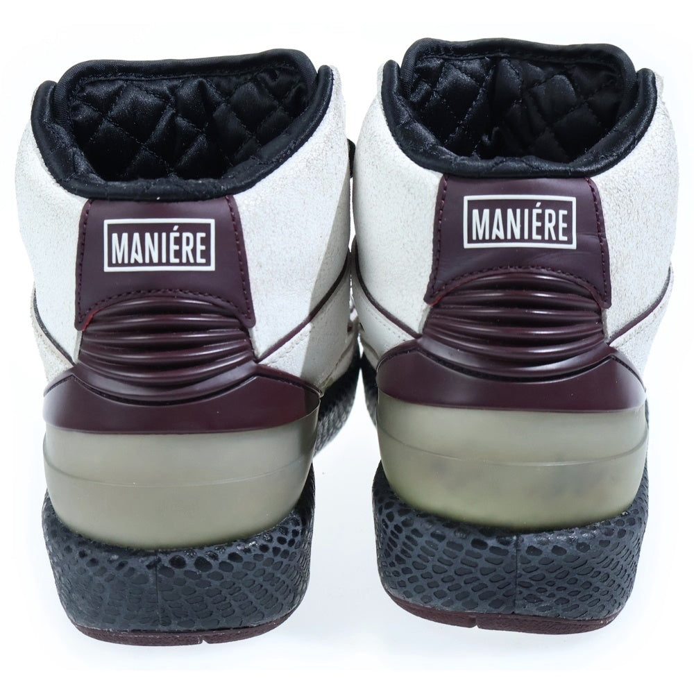 NIKE(ナイキ) ×A MA MANIERE AIR JORDAN 2 RETRO SP DO7216-100 ア マ マニエール エアジョーダン 2 レトロ ハイカットスニーカー ホワイト/バーガンディ US5.5/24.0cm
