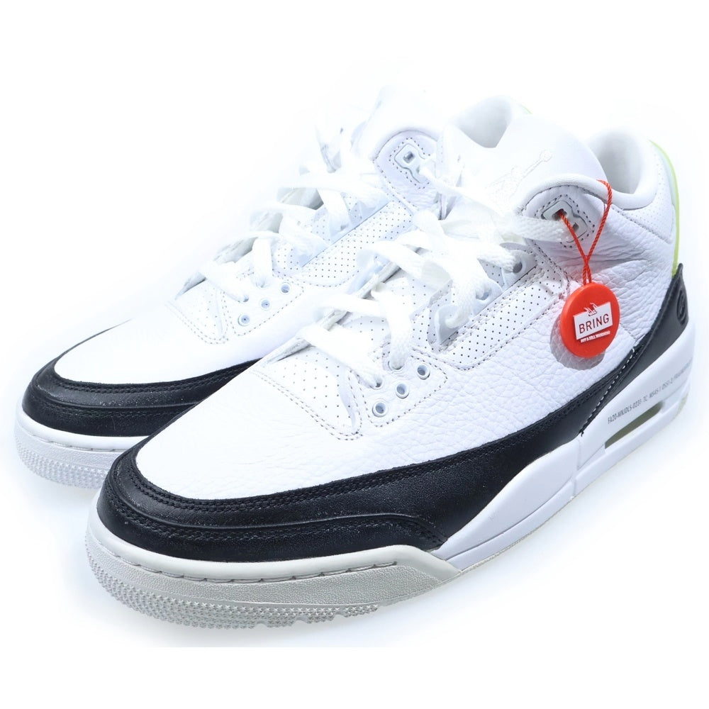 NIKE(ナイキ) ×FRAGMENT DESIGN AIR JORDAN3 RETRO SP DA3595-100 フラグメントデザイン エアジョーダン3 ミッドカットスニーカー US9.5/27.5cm ホワイト/ブラック