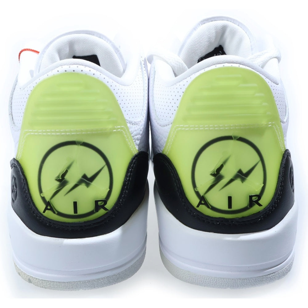 NIKE(ナイキ) ×FRAGMENT DESIGN AIR JORDAN3 RETRO SP DA3595-100 フラグメントデザイン エアジョーダン3 ミッドカットスニーカー US9.5/27.5cm ホワイト/ブラック