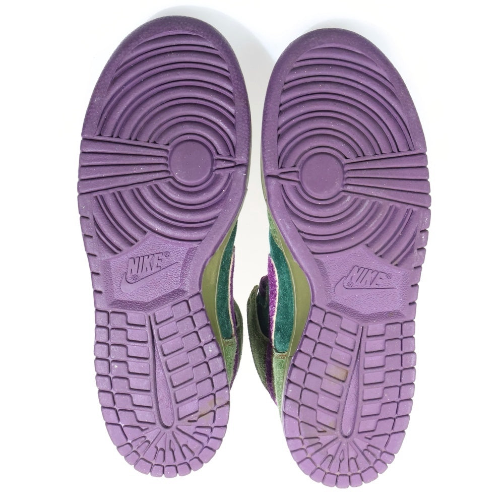 NIKE SB(ナイキエスビー) 【観賞用2010年製】DUNK HIGH SKUNK 420 313171-300 ダンク スカンク ハイカットスニーカー US8.5/26.5cm グリーン/パープル