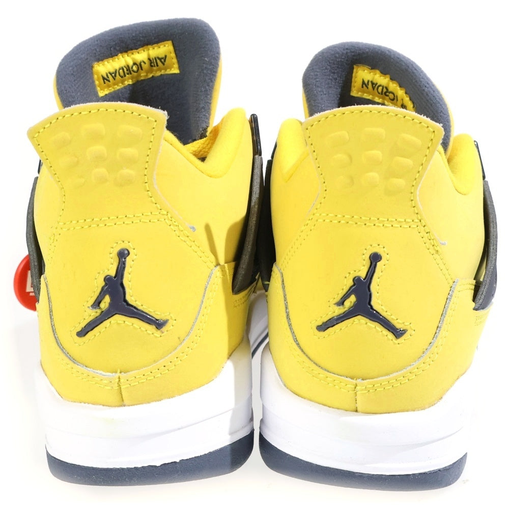 NIKE(ナイキ) GS AIR JORDAN 4 TOUR YELLOW 408452-700 エアジョーダン4 ツアーイエロー ハイカットスニーカー US6Y/24.0cm イエロー レディース