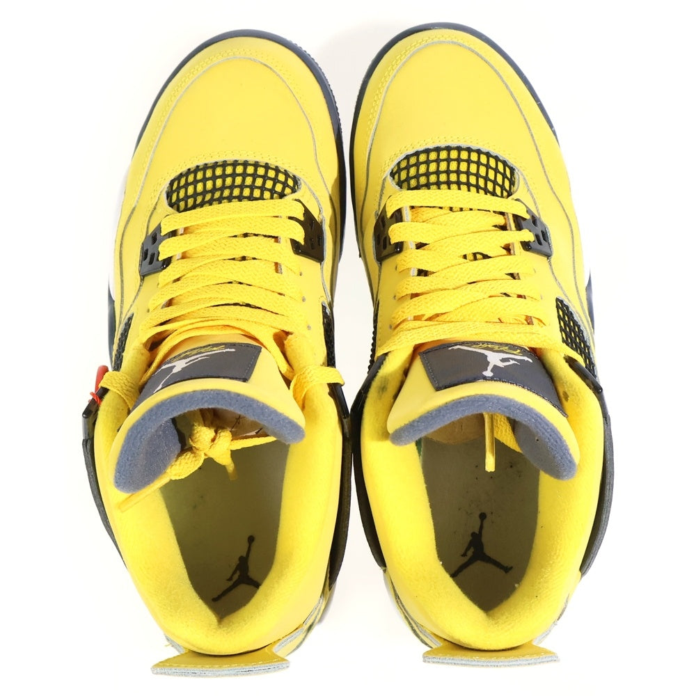 NIKE(ナイキ) GS AIR JORDAN 4 TOUR YELLOW 408452-700 エアジョーダン4 ツアーイエロー ハイカットスニーカー US6Y/24.0cm イエロー レディース