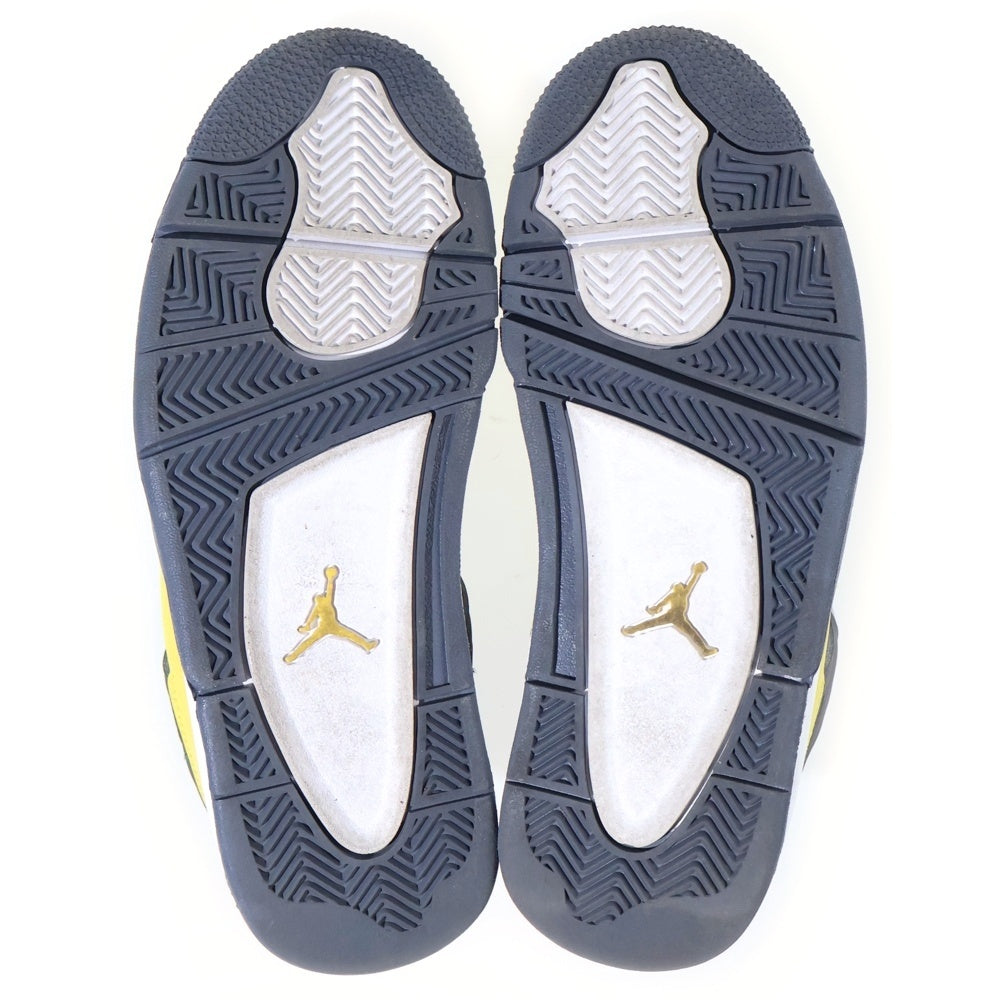 NIKE(ナイキ) GS AIR JORDAN 4 TOUR YELLOW 408452-700 エアジョーダン4 ツアーイエロー ハイカットスニーカー US6Y/24.0cm イエロー レディース