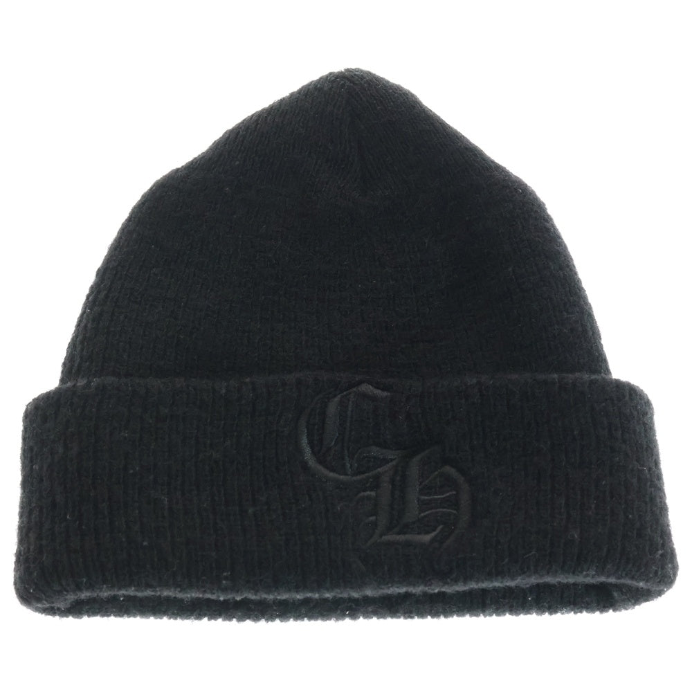 CHROME HEARTS(クロムハーツ) CH Logo Embroidery Beanie CHロゴ刺繍ビーニー ニット帽 ブラック