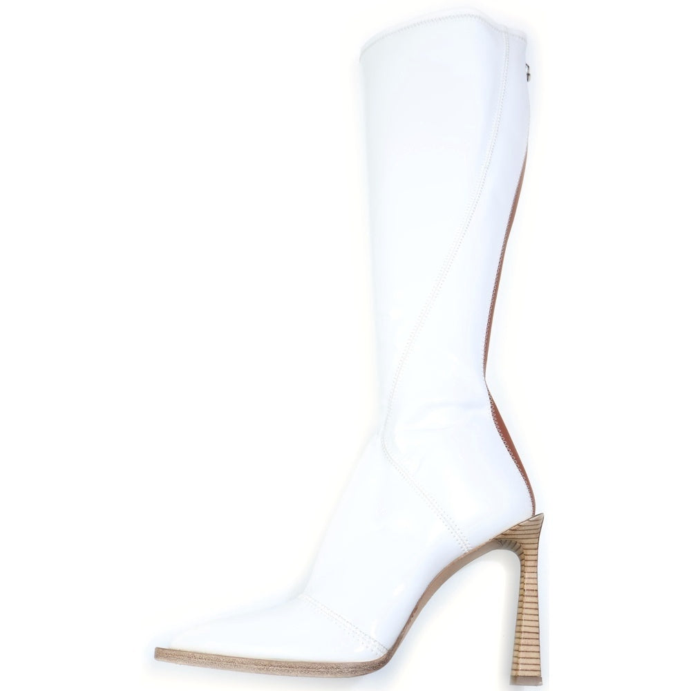 FENDI(フェンディ) パテントヒールロングブーツ ホワイト レディース