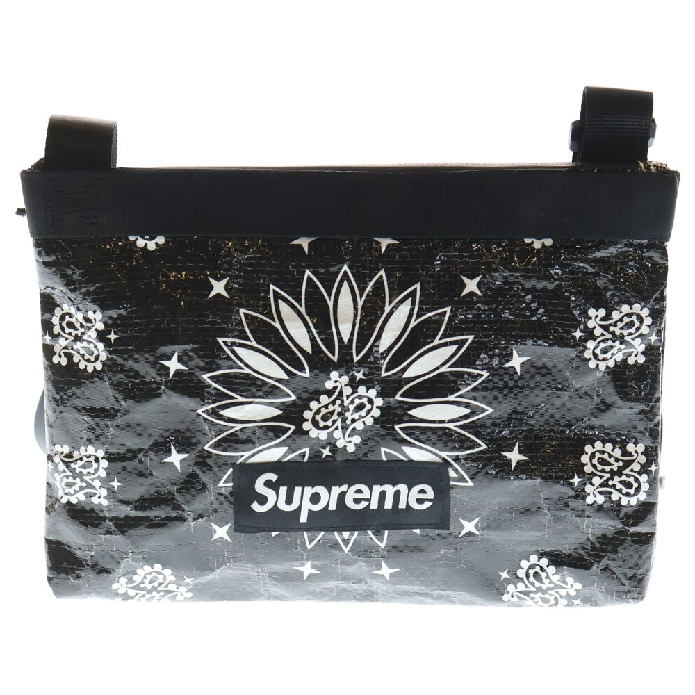 SUPREME(シュプリーム) 21SS Bandana Tarp Side Bag バンダナタープサイドバッグ ショルダーバッグ ブラック