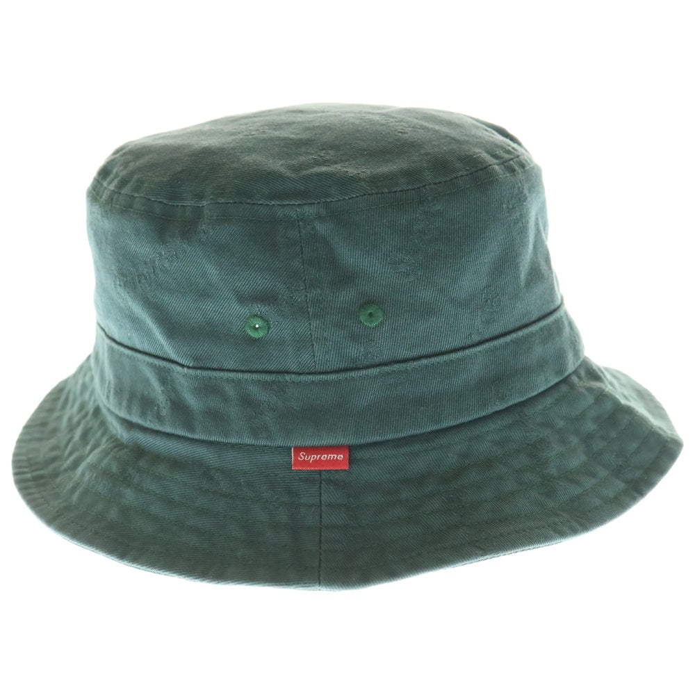 SUPREME(シュプリーム) 19AW Jacquard Logos Twill Crusher ジャガードロゴツイルクラッシャー バケットハット 帽子 グリーン