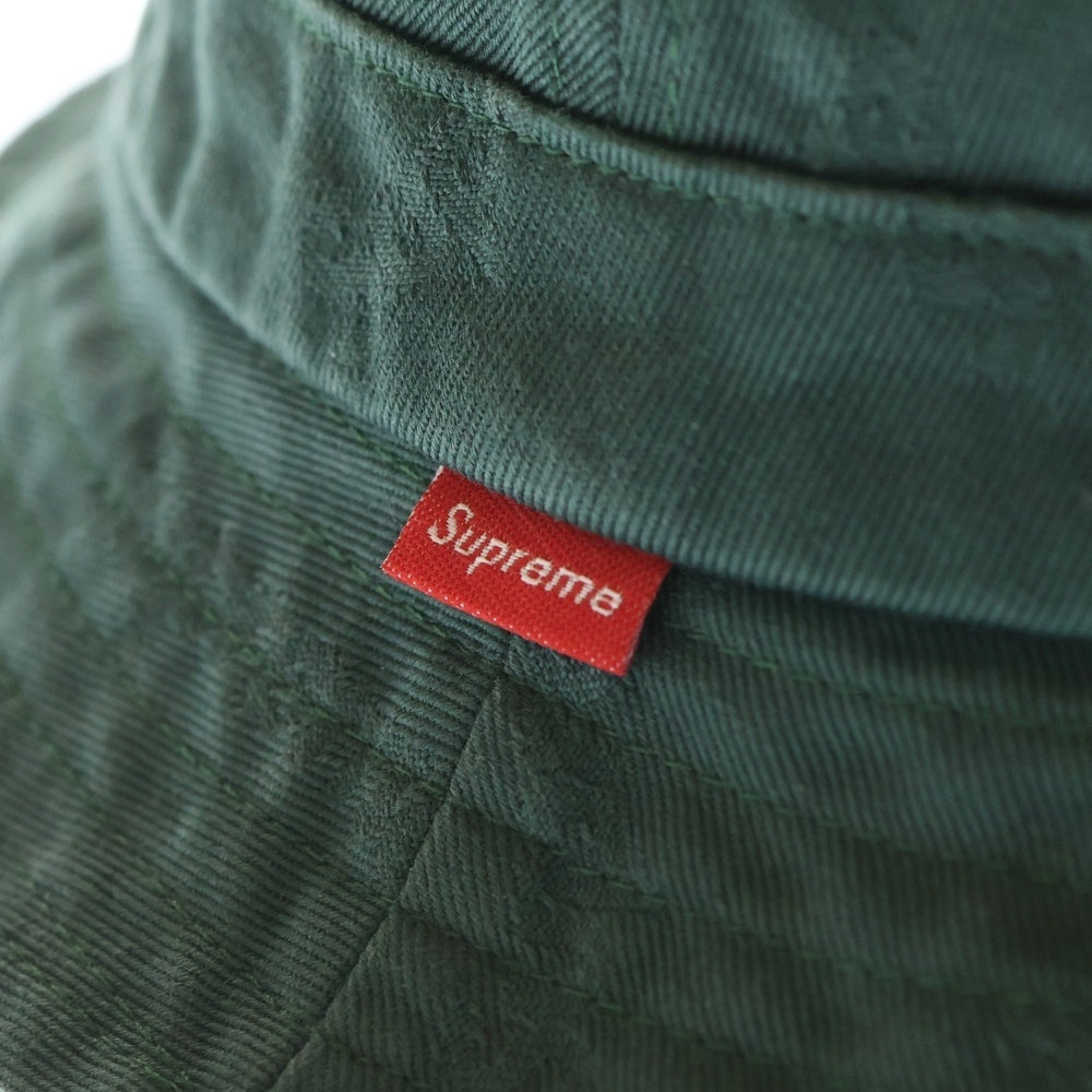 SUPREME(シュプリーム) 19AW Jacquard Logos Twill Crusher ジャガードロゴツイルクラッシャー バケットハット 帽子 グリーン