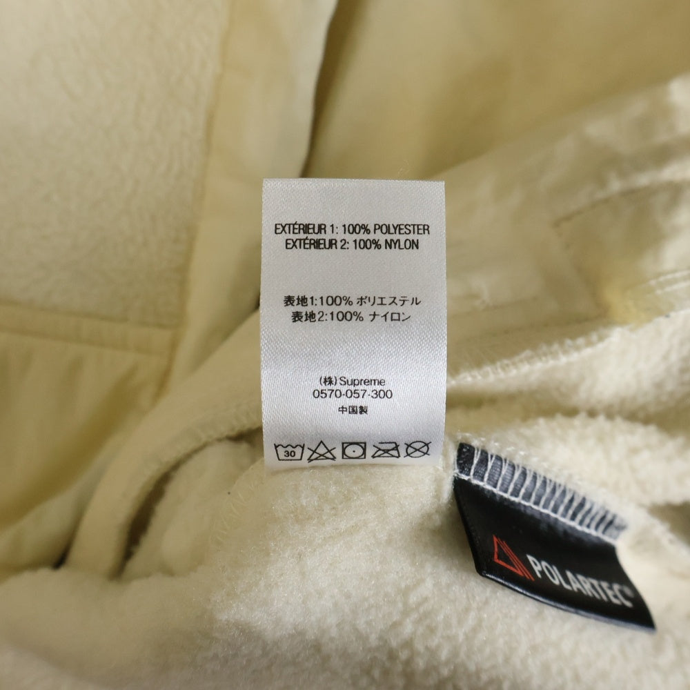 SUPREME(シュプリーム) 22AW Polartec Zip Up Jacket ポーラテックジップアップジャケット フリース 切替アイボリー