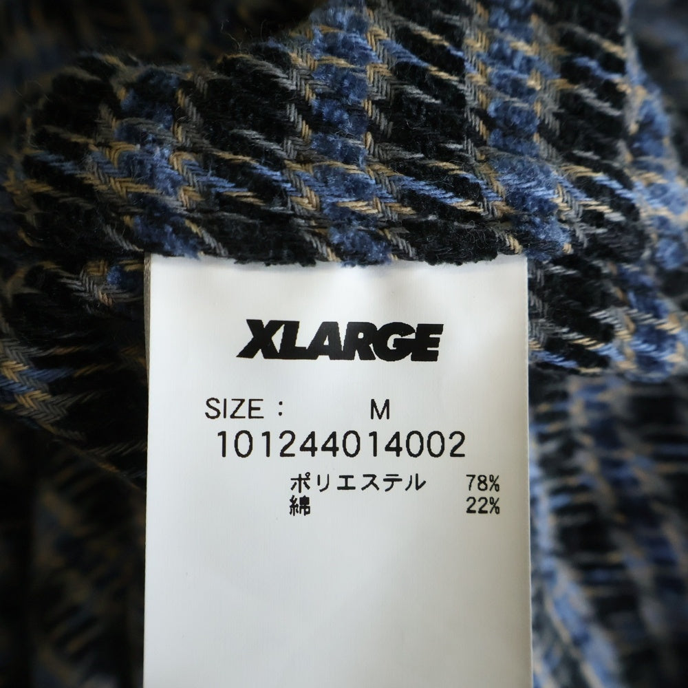 X-LARGE(エクストララージ) プレイド ロングスリーブシャツ チェック 長袖シャツ ポリエステル 101244014002 総柄