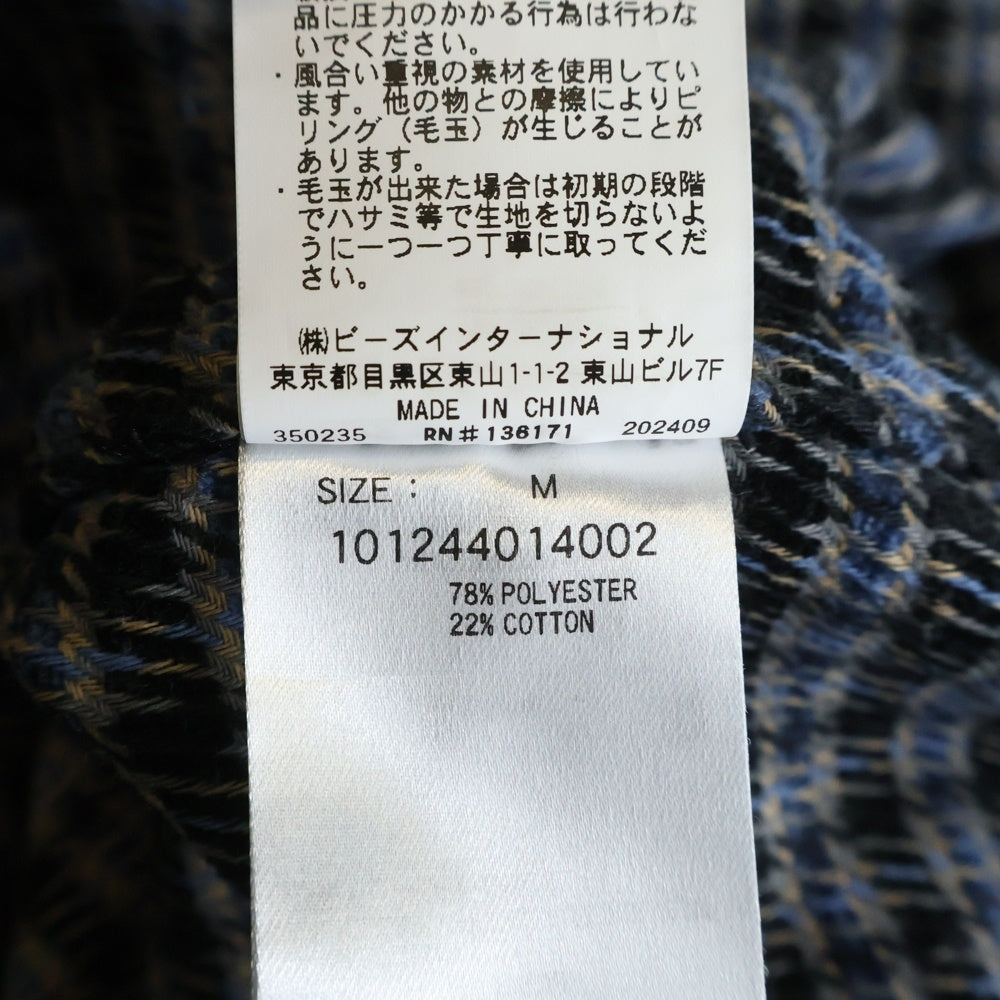 X-LARGE(エクストララージ) プレイド ロングスリーブシャツ チェック 長袖シャツ ポリエステル 101244014002 総柄