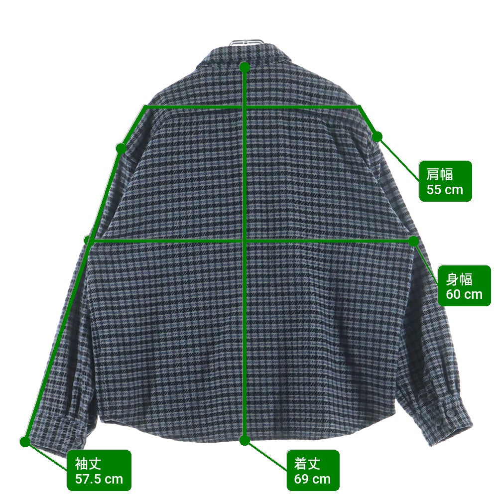 X-LARGE(エクストララージ) プレイド ロングスリーブシャツ チェック 長袖シャツ ポリエステル 101244014002 総柄