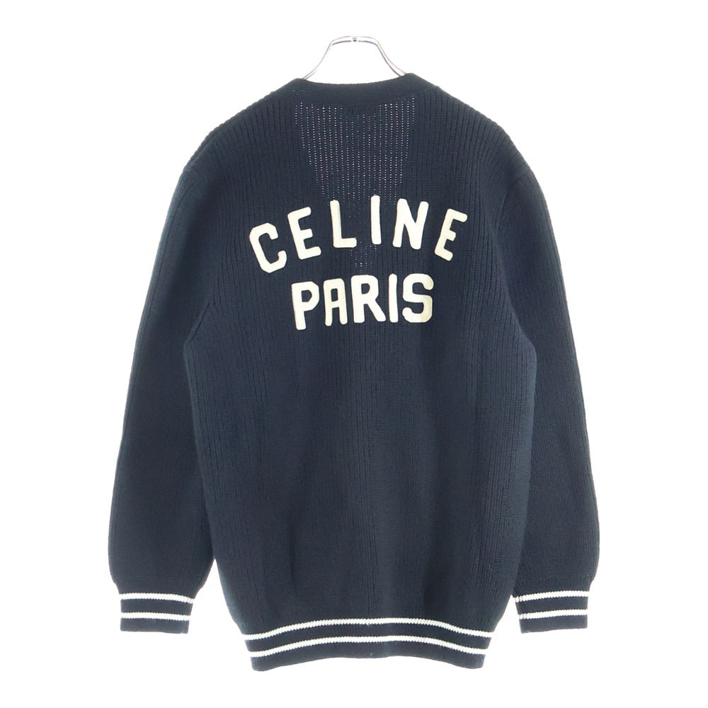 CELINE(セリーヌ) COLLEGE CARDIGAN 2AD0P830I.38EC カレッジロゴニットカーディガン ブラック
