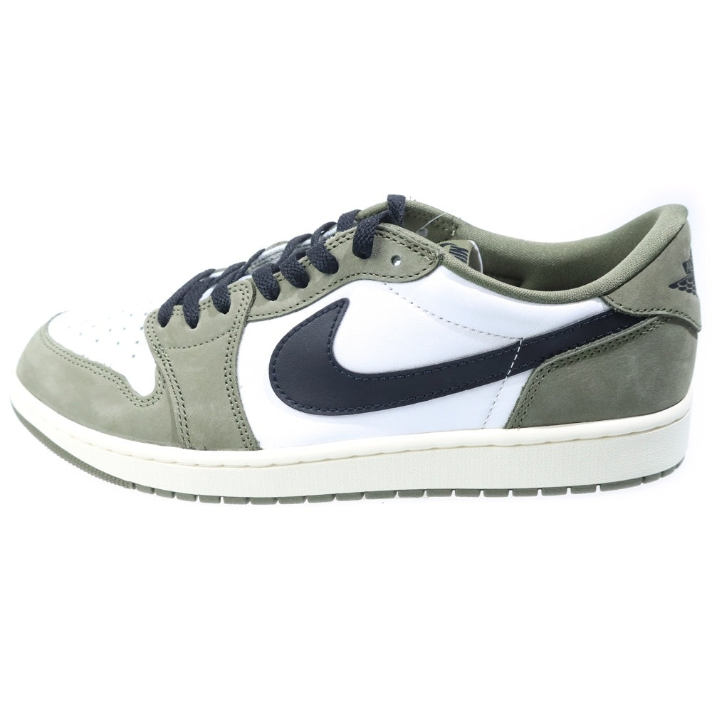 NIKE(ナイキ) AIR JORDAN 1 LOW OG HQ6998-200 エアジョーダン1 ミディアムオリーブ アンド サミットホワイト ローカットスニーカー US12/30.0cm オリーブ