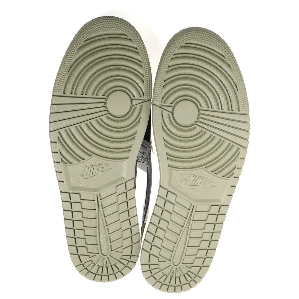 NIKE(ナイキ) AIR JORDAN 1 LOW OG HQ6998-200 エアジョーダン1 ミディアムオリーブ アンド サミットホワイト ローカットスニーカー US12/30.0cm オリーブ