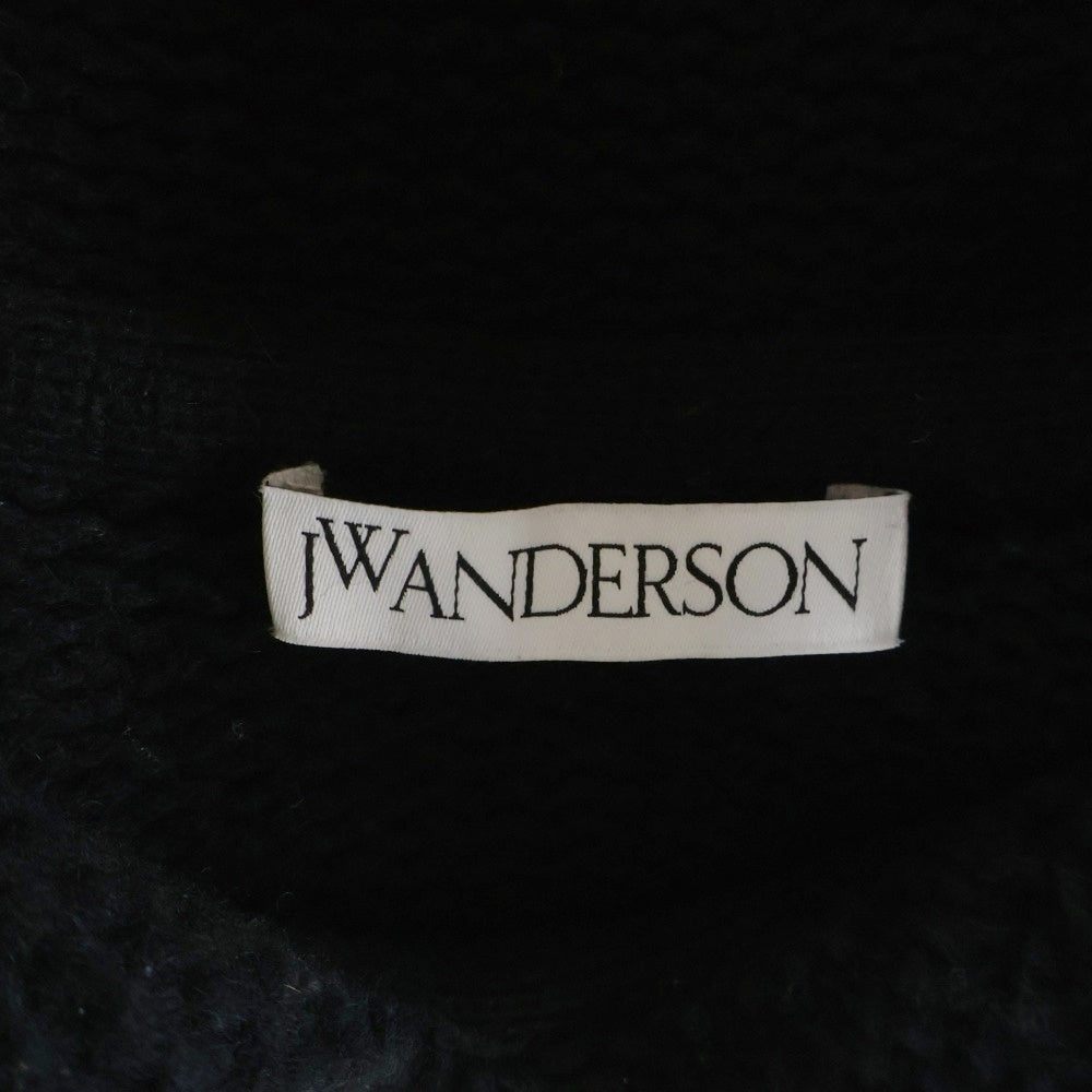 J.W.ANDERSON(ジェー ダブリュー アンダーソン) オーバーサイズニットプルオーバーパーカー KW0808YN0170901 ブラック