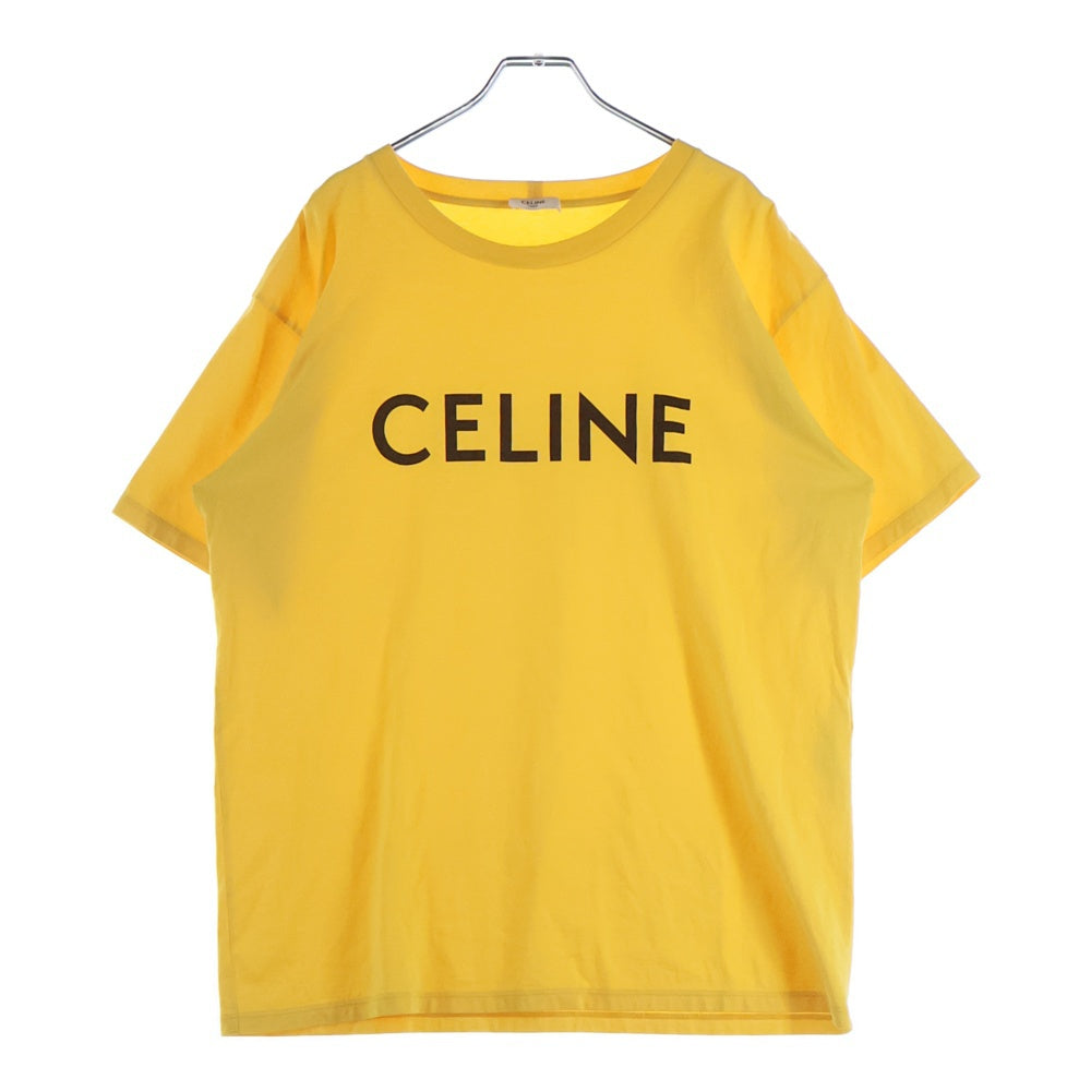 CELINE(セリーヌ) 22AW ルーズフィットロゴプリント半袖Tシャツ 2X681671Q イエロー