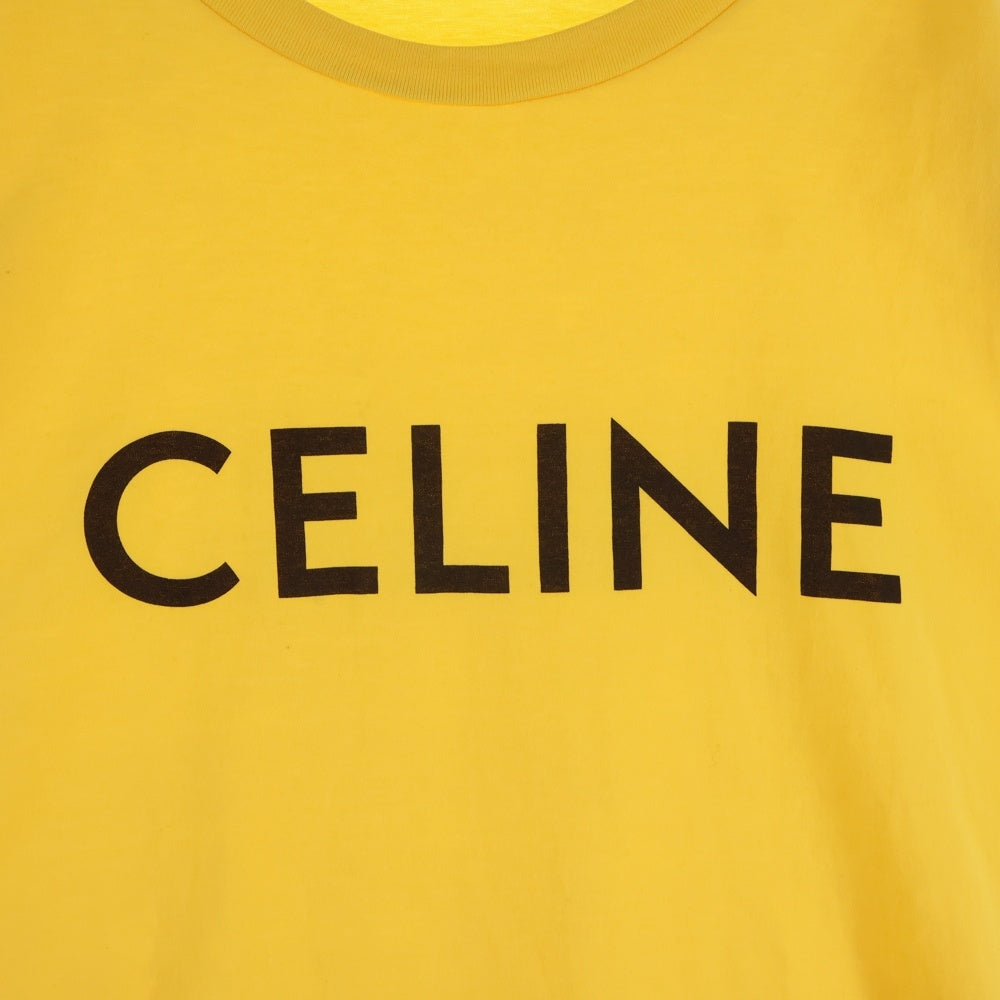 CELINE(セリーヌ) 22AW ルーズフィットロゴプリント半袖Tシャツ 2X681671Q イエロー