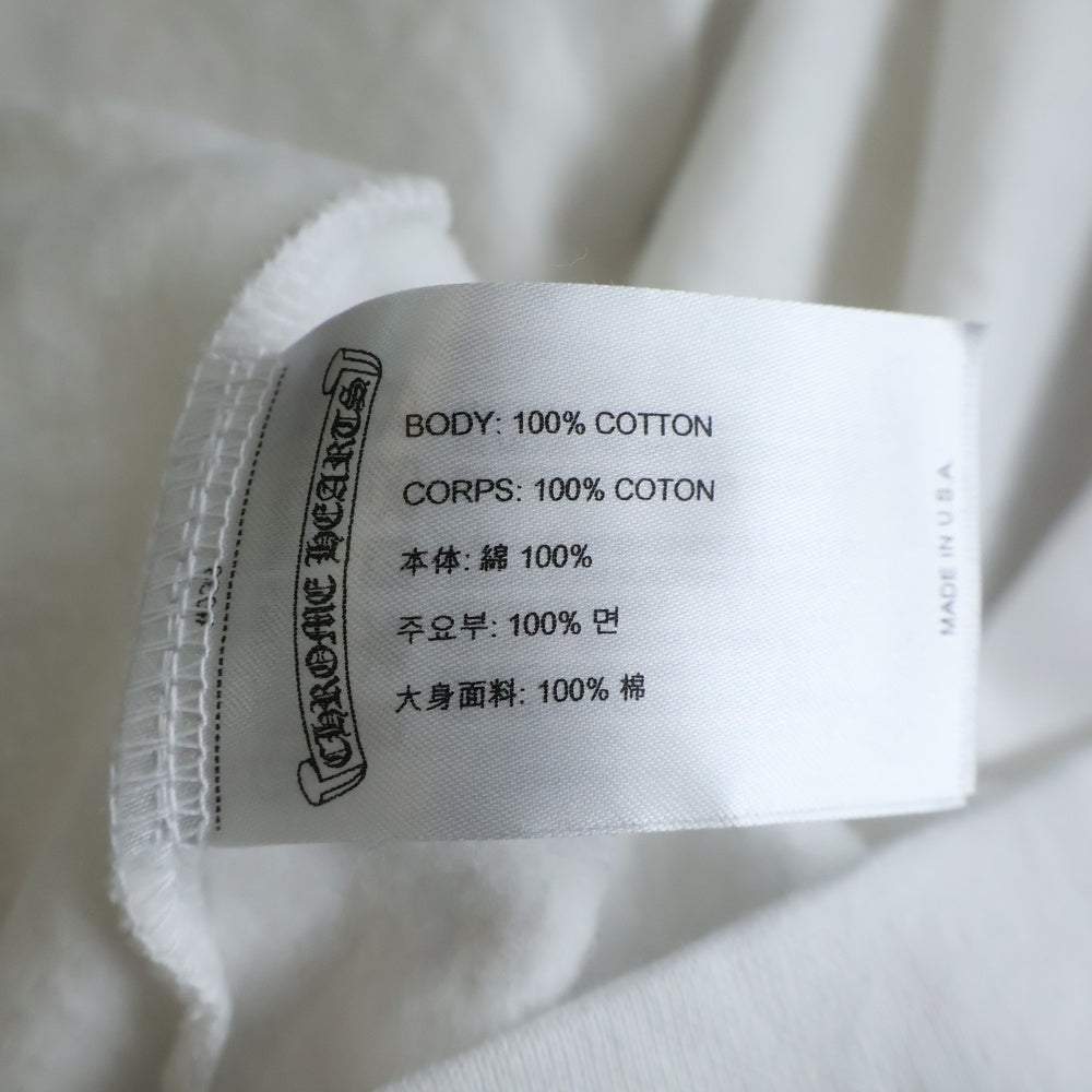 CHROME HEARTS(クロムハーツ) SWTSHRT HD ZIP バックスクロールラベルプリント ジップアップパーカーフーディー ホワイト