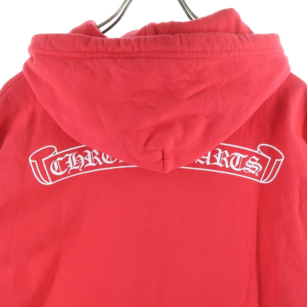 CHROME HEARTS(クロムハーツ) SWTSHRT PLVR バックスクロールラベルプリント スウェットプルオーバーパーカー レッド