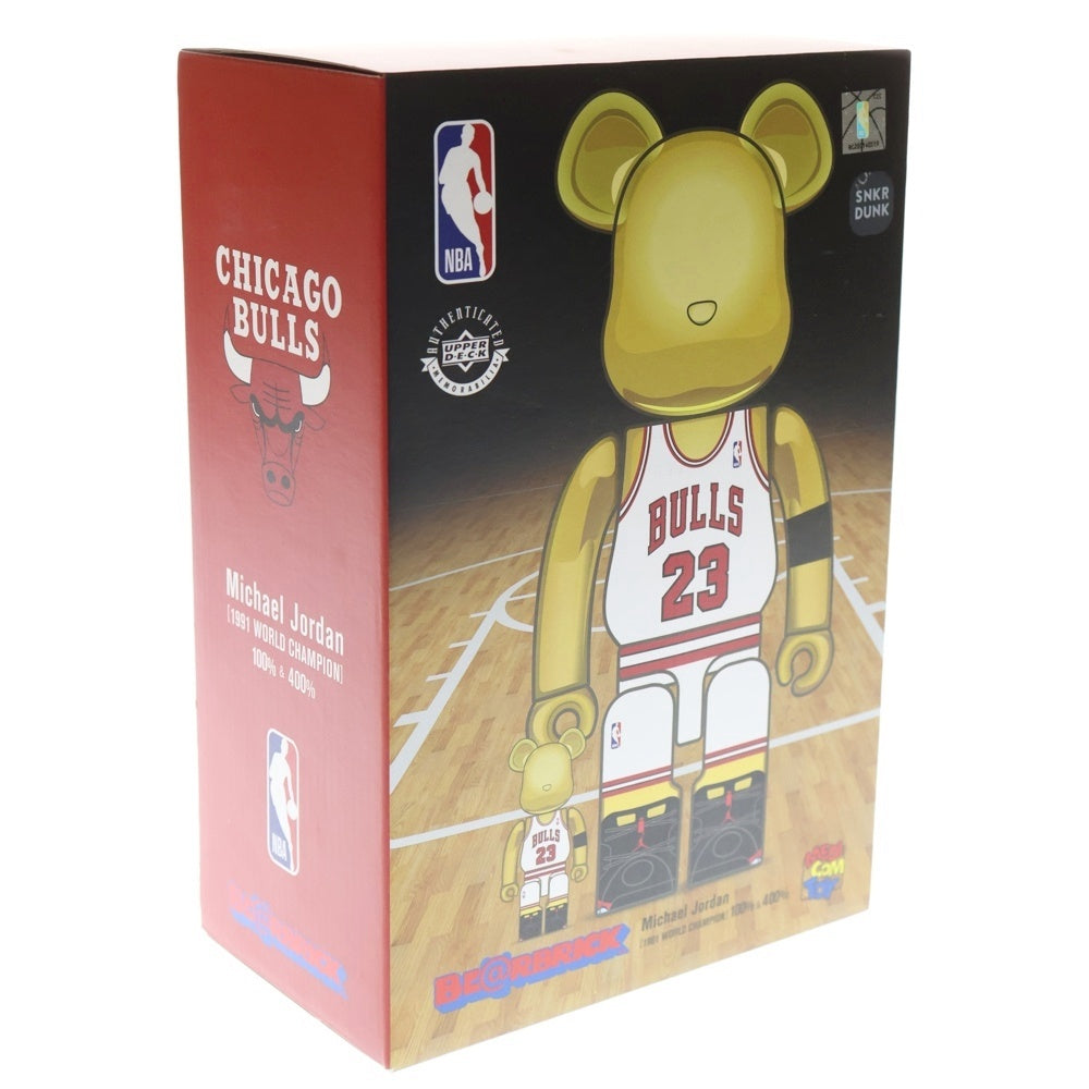 BE@RBRICK(ベアブリック) Michael Jordan 1991 WORLD CHAMPION 100% & 400% マイケルジョーダン 1991 ワールドチャンピオン ゴールド