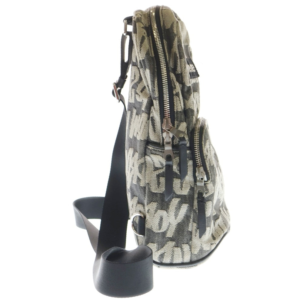 SUPREME(シュプリーム) 22SS Fat Tip Jacquard Denim Sling Bag ジャガードデニムスリングショルダーバッグ ブラック