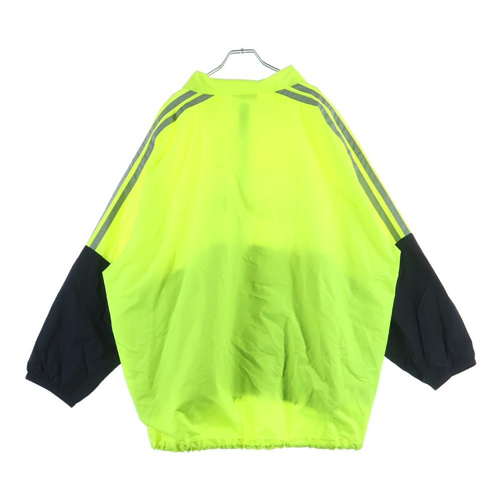 BALENCIAGA(バレンシアガ) 18AW Poplin Shirt 508903 TXD12 ロゴプリントポプリンナイロントラックジャケット イエロー/ブラック