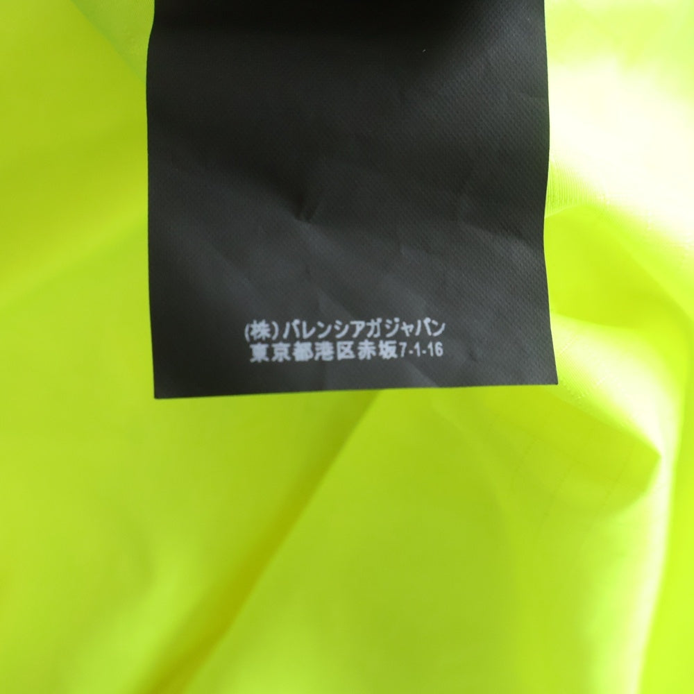 BALENCIAGA(バレンシアガ) 18AW Poplin Shirt 508903 TXD12 ロゴプリントポプリンナイロントラックジャケット イエロー/ブラック