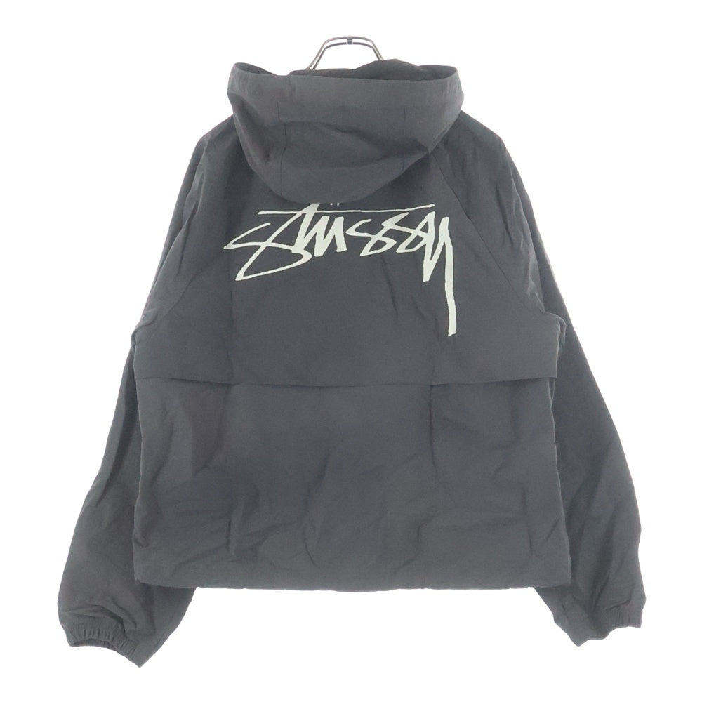 STUSSY(ステューシー) Beach Shell Wave Dye 115745 ナイロン ジップアップ ジャケット ブラック