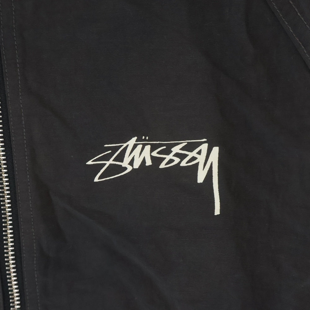 STUSSY(ステューシー) Beach Shell Wave Dye 115745 ナイロン ジップアップ ジャケット ブラック