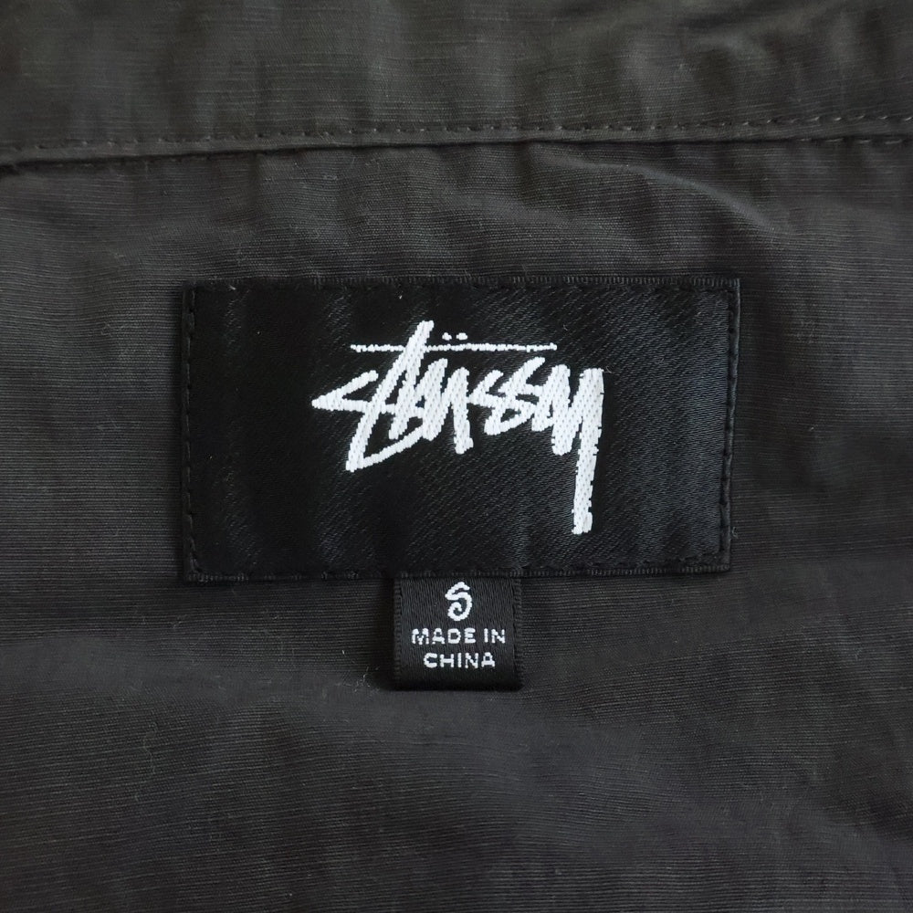 STUSSY(ステューシー) Beach Shell Wave Dye 115745 ナイロン ジップアップ ジャケット ブラック